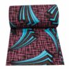 Fans is an african print fabric, it is pink black and blue colored, trusted by designers