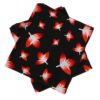 Rumbi This product image shows a black and red super wax African print fabric