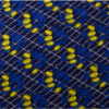 Olive ankara fabric is blue with patterns of olives